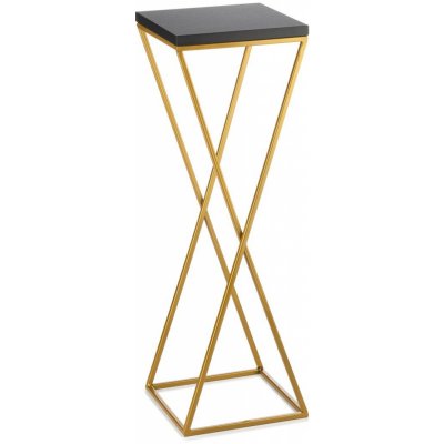 HowHomely Stojan na květiny LOFT 70x24 cm zlatá/černá DD0432 – Zboží Dáma