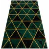 Koberec Dywany Luszczow Emerald Exclusive 1020 mramor trojúhelníky lahvově zelená / zlato