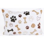 MKLuzkoviny.cz mikroplyš Exclusive Psí tlapky bílé 40 x 60 cm – Zboží Mobilmania