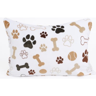 MKLuzkoviny.cz mikroplyš Exclusive Psí tlapky bílé 40 x 60 cm – Zboží Mobilmania