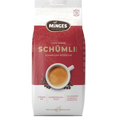 Minges Cafe Káva Arabica Creme Schumli zrnková 1 kg – Hledejceny.cz