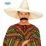 Slaměný Klobouk Sombrero s Bambulkami Mexiko 60 cm – Zboží Dáma