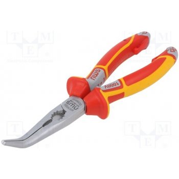 NWS 141-49-VDE-205 Pliers; insulated,curved,telephone; 205mm; Cut: with side face