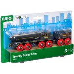 Brio 33697 Rychlý šedý vlak s vagonem – Zboží Mobilmania