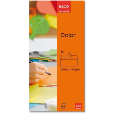 Obálka ELCO DL (C6/5) oranžová samolepící s krycí páskou a vnitřním potiskem 114x229mm25ks – Zboží Živě