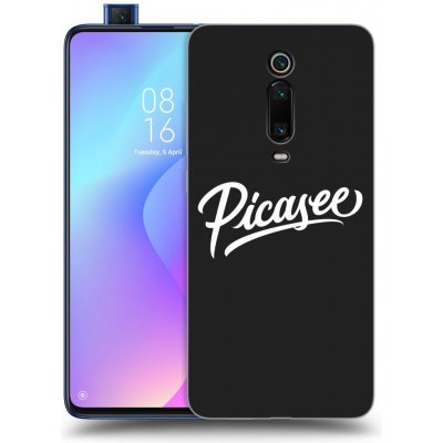 Pouzdro Picasee silikonové Xiaomi Mi 9T (Pro) - Picasee - White černé – Zbozi.Blesk.cz