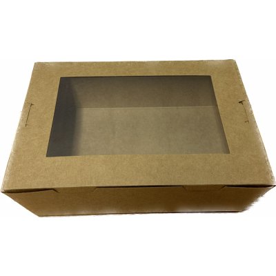 FLEXOBAL Papírová krabička s okénkem malá 14x20cm cena za – Zboží Mobilmania