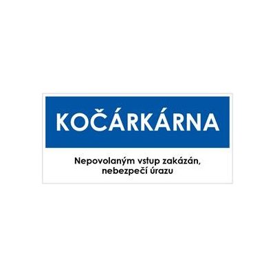 KOČÁRKÁRNA, modrá, plast 2 mm 190x90 mm – Hledejceny.cz