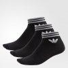 adidas ponožky Originals TREFOIL ANK STR 3 pack Černá