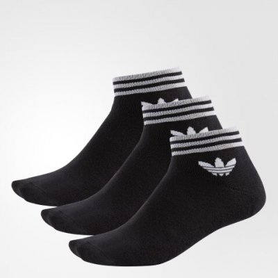 adidas ponožky Originals TREFOIL ANK STR 3 pack Černá