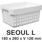 PLAST TEAM košík SEOUL malý 26 x 18 x 12,6 cm PH BÍ 60230800 – Zboží Mobilmania