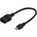 Digitus AK-300309-002-S USB 2.0, OTG, type micro B - A, M/F, 0.2m