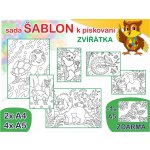 Radost v písku Sada šablon vel. M zvířátka 1 – Zboží Dáma