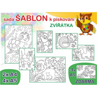 Radost v písku Sada šablon vel. M zvířátka 1 – Zboží Dáma