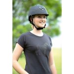 HKM Jezdecká přilba Glamour Shield černá stříbrná – Zboží Dáma