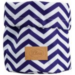 Pleva kosmetický látkový vak organizér modrobílé klikaté pruhy výška 21 cm průměr 16 cm – Zbozi.Blesk.cz