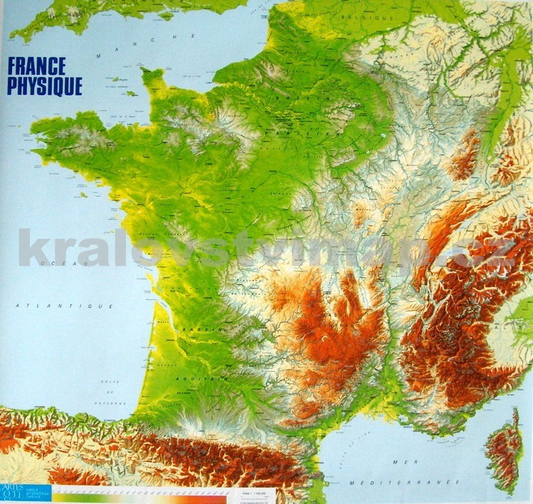 Francie - nástěnná fyzická mapa - Napichovací mapa, lamino, černý hliníkový  rám od 1 990 Kč - Heureka.cz