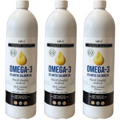 LAB-V Omega-3 Lososový olej pro psy a kočky 3 x 1000 ml – Hledejceny.cz