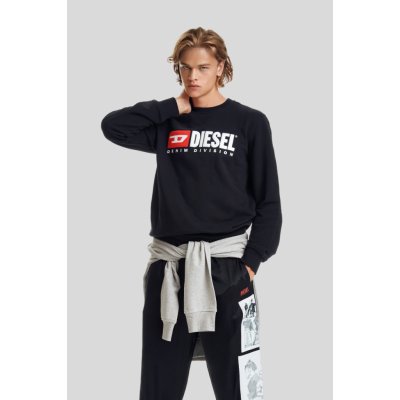 DIESEL S-GINN-DIV SWEAT-SHIRT černá