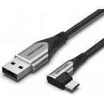 Vention COBHD Reversible 90° USB 2.0 na microUSB Cotton, 0,5m, šedý