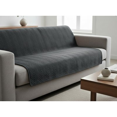Mybesthome Přehoz na sedačku pohovku EWITA tmavě šedá 170x210 cm – Hledejceny.cz