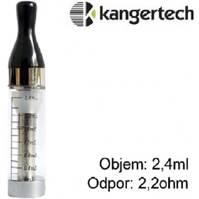 Kangertech CC/T2 Clearomizer 2,2ohm čirý 2,4ml – Hledejceny.cz