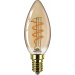 Philips LED filament žárovka E14 B35 3W 25W 250lm 2200K stmívatelná, jantarová – Zboží Živě