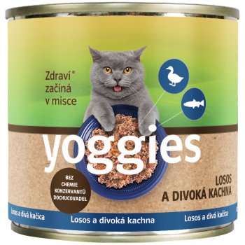 Yoggies pro kočky Losos a divoká kachna 185 g