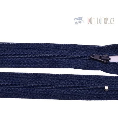 Zip spirálový 3mm nedělitelný 30cm tmavě modrá – Zboží Mobilmania