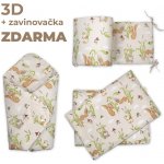Baby Nellys 3D Mantinel s povlečením + zavinovačka Veverky béžová šedá 135 x 100 cm – Zboží Dáma