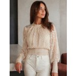 Dámská elegantní halenka z krajky béžová – Zboží Dáma