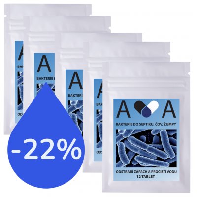 AVA Bakterie do septiku ČOV žumpy tablety 5 x 12 tablet – Sleviste.cz