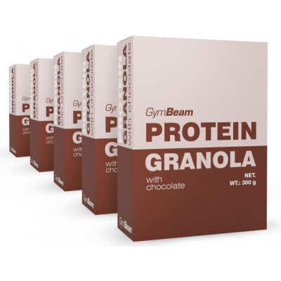 GymBeam Proteinová granola s čokoládou 5 x 300 g – Zboží Dáma