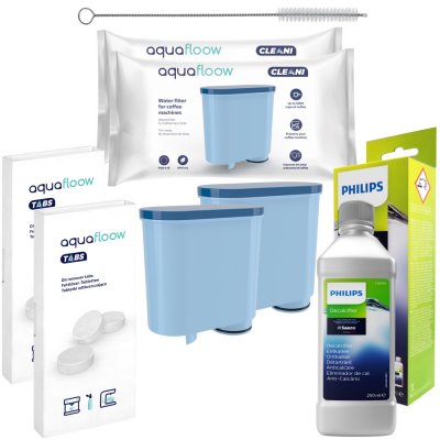 Aquafloow Sada Philips/Saeco 2x Aquafloow odvápňovač Philips CA6700/10 čistič 2x čisticí tablety Aquafloow 10x2g – Hledejceny.cz