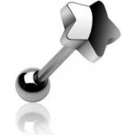 Šperky4U piercing do jazyka hvězda PJ01141 – Zboží Dáma