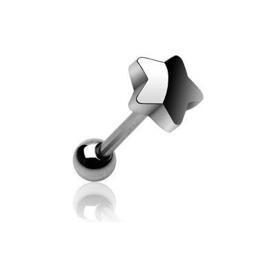 Šperky4U piercing do jazyka hvězda PJ01141 – Zboží Dáma