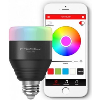 MiPow Playbulb Smart LED žárovka E27 5W 40W RGB, černá MP-BTL201-BK