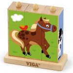 Viga Dřevěné kostky City 75 ks – Zboží Dáma