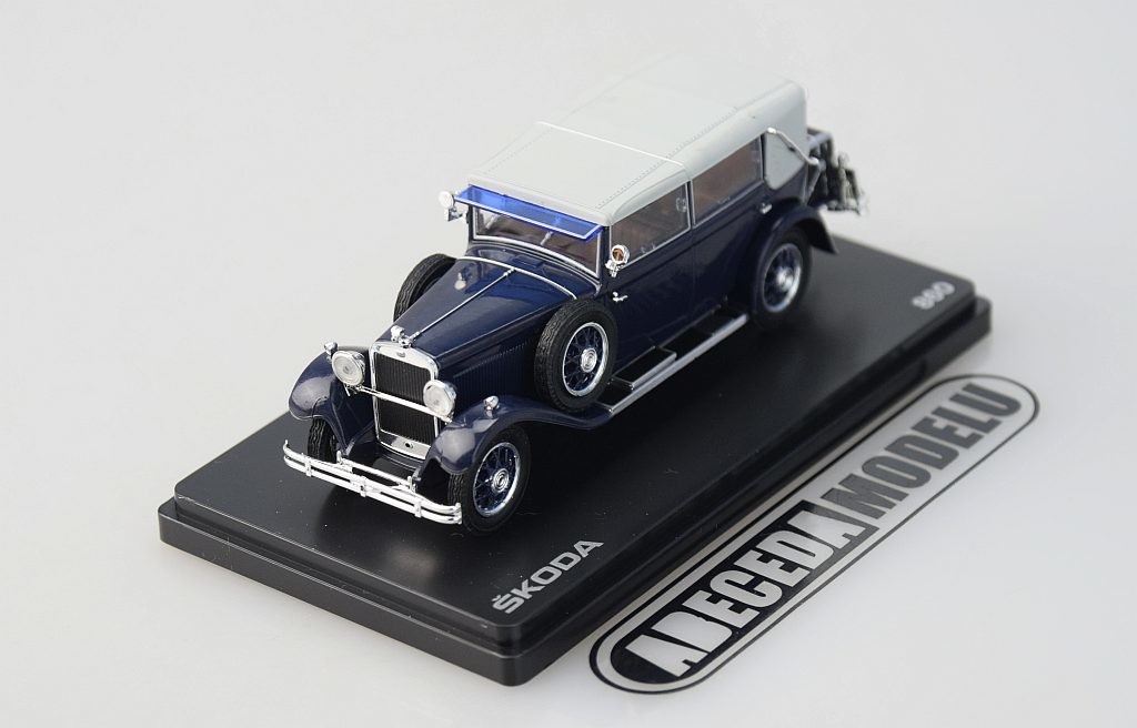 Abrex škoda 860 1932 časopis s modelem modrá 1:43