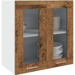 vidaXL "Lyon" se skleněnými dvířky, staré dřevo 60x31x60 cm - 11461.856167 – Zboží Dáma