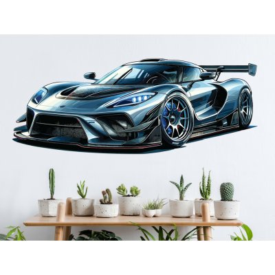 Nalepte.cz samolepka na zeď Auto supersport arch, rozměry 130 x 50 cm – Zboží Dáma