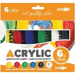 Junior Akrylové barvy 75 ml 6 ks sada Basic – Hledejceny.cz
