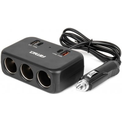 Prodlužovací zásuvka 1x USB-A 1x USB-C QC4.0 12V/24V 120W 80cm AMiO-04365 – Zboží Živě