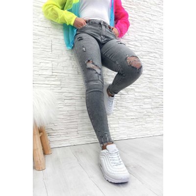 Core skinny jeans S5609-C šedé – Zbozi.Blesk.cz