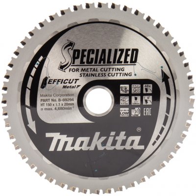 MAKITA Pilový kotouč Efficut TCT na kov 150x20 mm 48 zubů – Zboží Dáma
