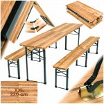 TecTake 402189 Zahradní pivní set dřevěný skládací dřevo – Zboží Dáma