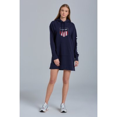 Gant D1. Retro Shield Hoodie Dress – Zboží Mobilmania