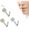 Piercing Šperky4U zahnutý piercing do nosu N0080-RDC