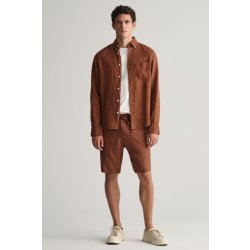 Gant RELAXED LINEN DS SHORTS COGNAC BROWN