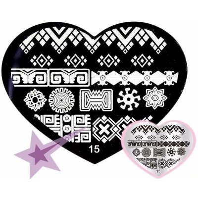Starnails Razítkovací destička S15 Mayské vzory – Zboží Dáma